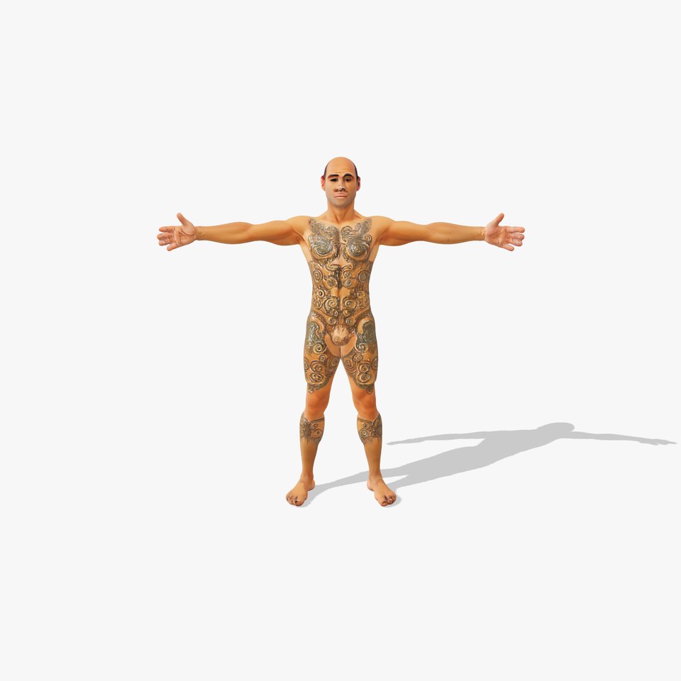 Tattooed Human Anatomical Model Pack